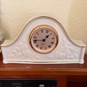 Lenox Ivory and Gold Fruit of Life Decorative Clock